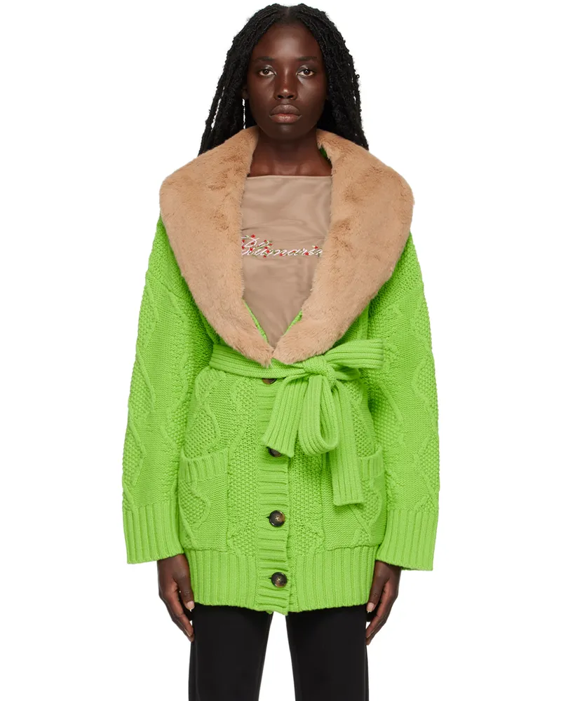 Blumarine Green Heavy Jacket Fluo
