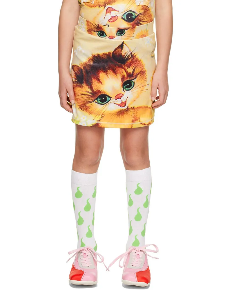 CHOPOVA LOWENA SSENSE Exclusive Kids Yellow Cat Eyes Ball Skort Multi