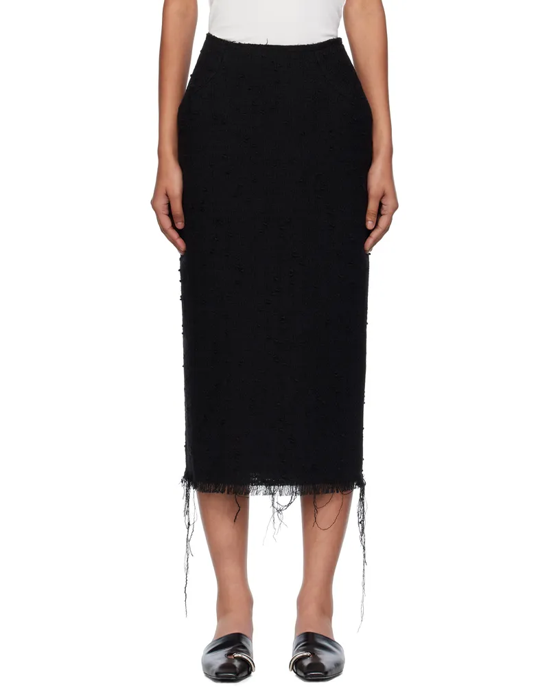 GIA STUDIOS Black Thalia Midi Skirt Black