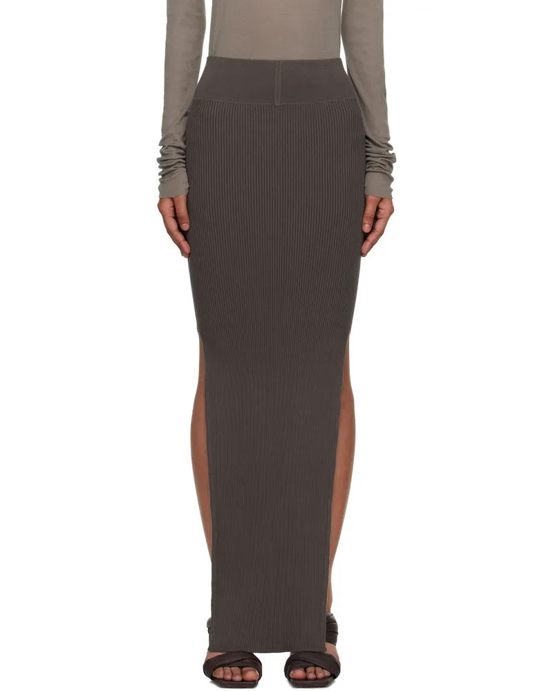 Rick Owens Gray Concordians Sacriskirt Midi Skirt 78