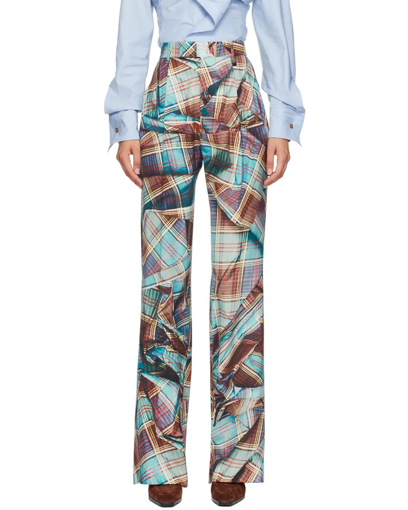 Vivienne Westwood Blue & Red W Ray Trousers L303