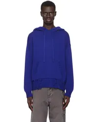 Marni Blue Dishevelled Hoodie 00bbluette