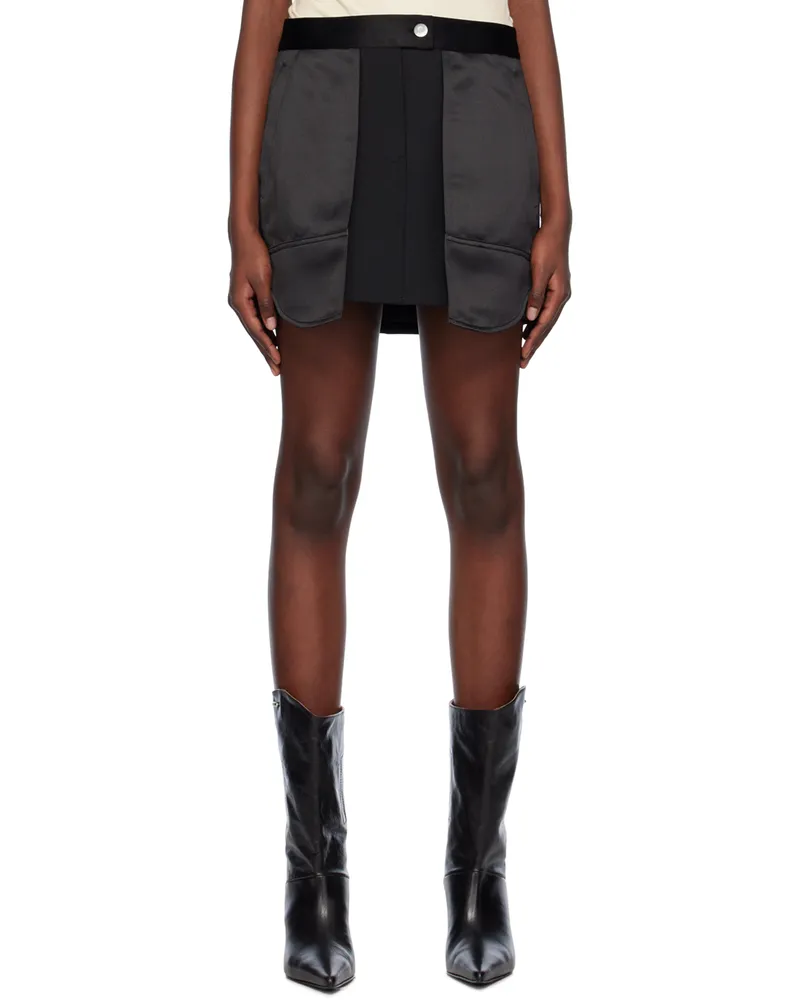 Helmut Lang Black Inside-Out Miniskirt Black