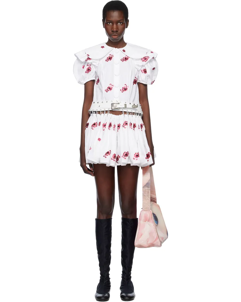 CHOPOVA LOWENA White Beau Carabiner Minidress White