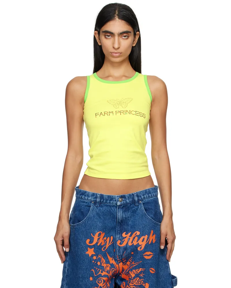 Sky High Farm Workwear Yellow 'Farm Princess' Tank Top 1