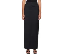 Black Fitted Maxi Skirt