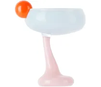 Pink & Blue Bon Bon With A Twist Cocktail Glass