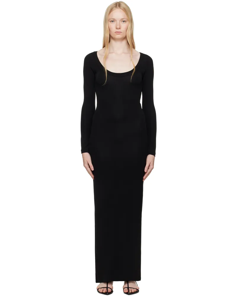 Aya Muse Black Scoopneck Maxi Dress Black