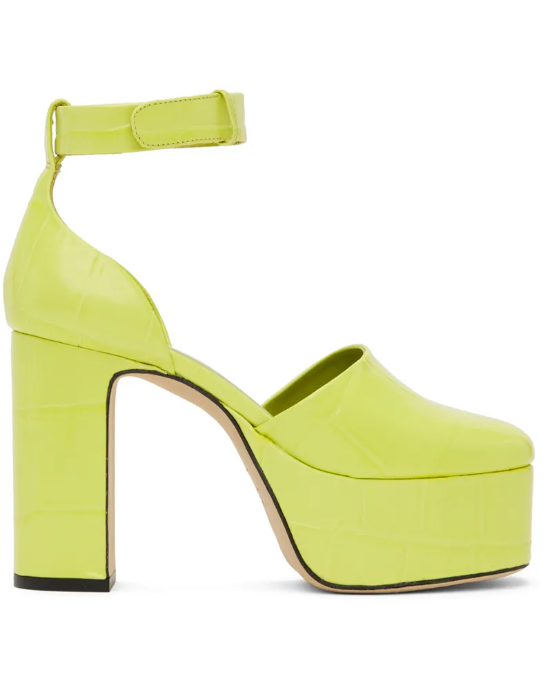 by FAR Green Barb Heels Apl