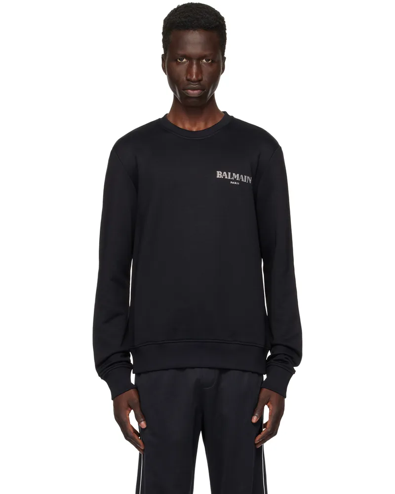 Balmain Black Vintage 'Balmain' Sweatshirt Eac