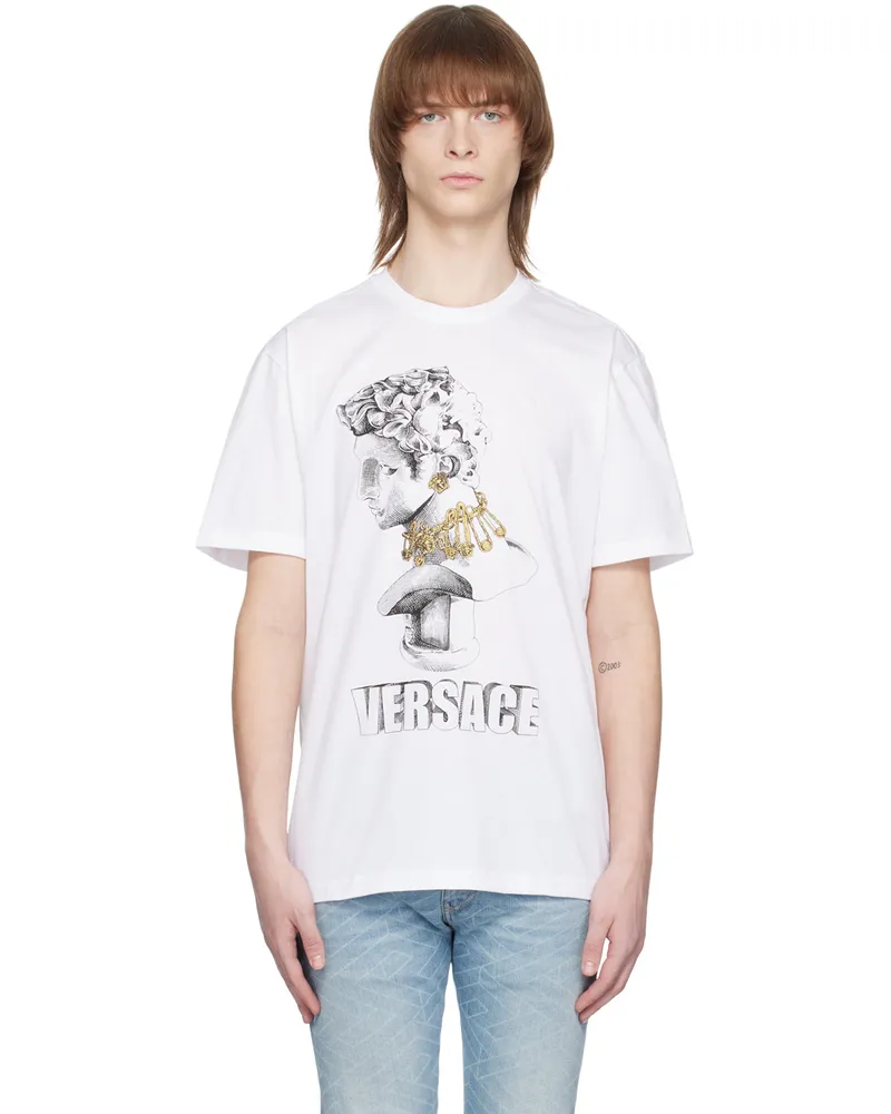 Versace White Printed T-Shirt 1w000
