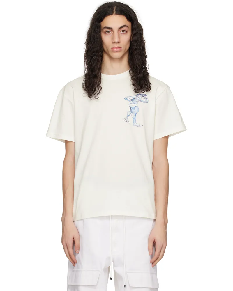 J.W.Anderson Off-White Placed Print T-Shirt 002