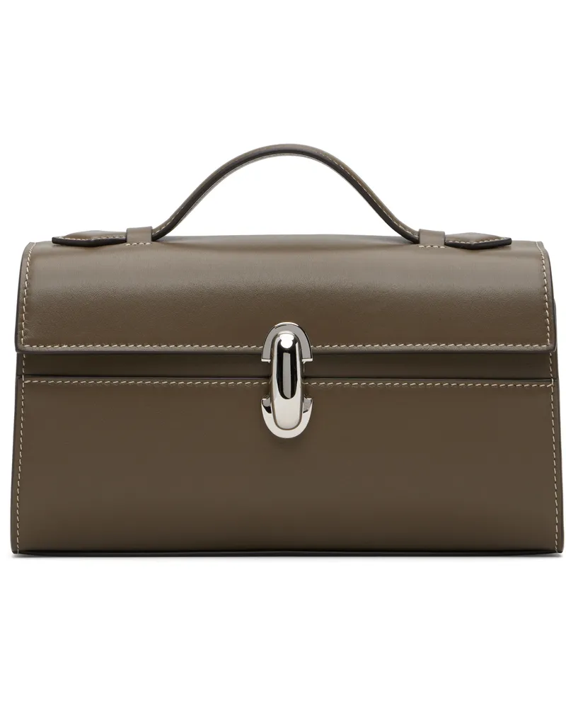 SAVETTE Taupe Symmetry Pochette Bag 021