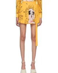 pushBUTTON SSENSE Exclusive Yellow Crying Girl Miniskirt Multi