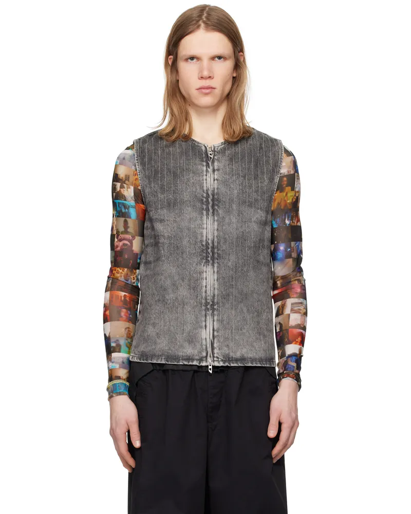 Diesel Gray D-Sund-S Denim Vest 2