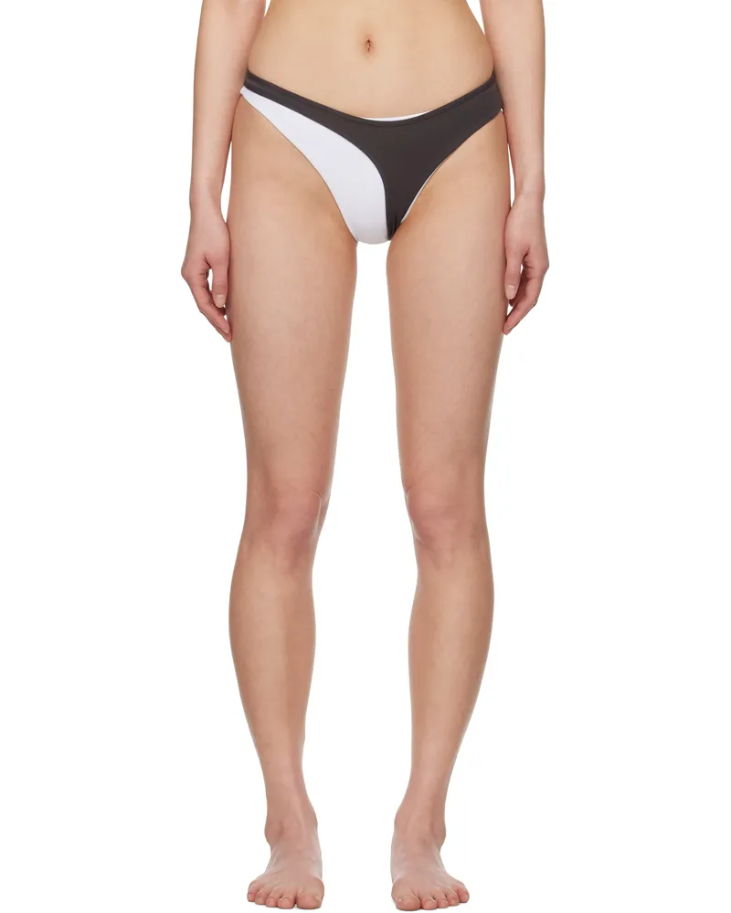 OTTOLINGER White & Brown Layered Bikini Bottom White-brown