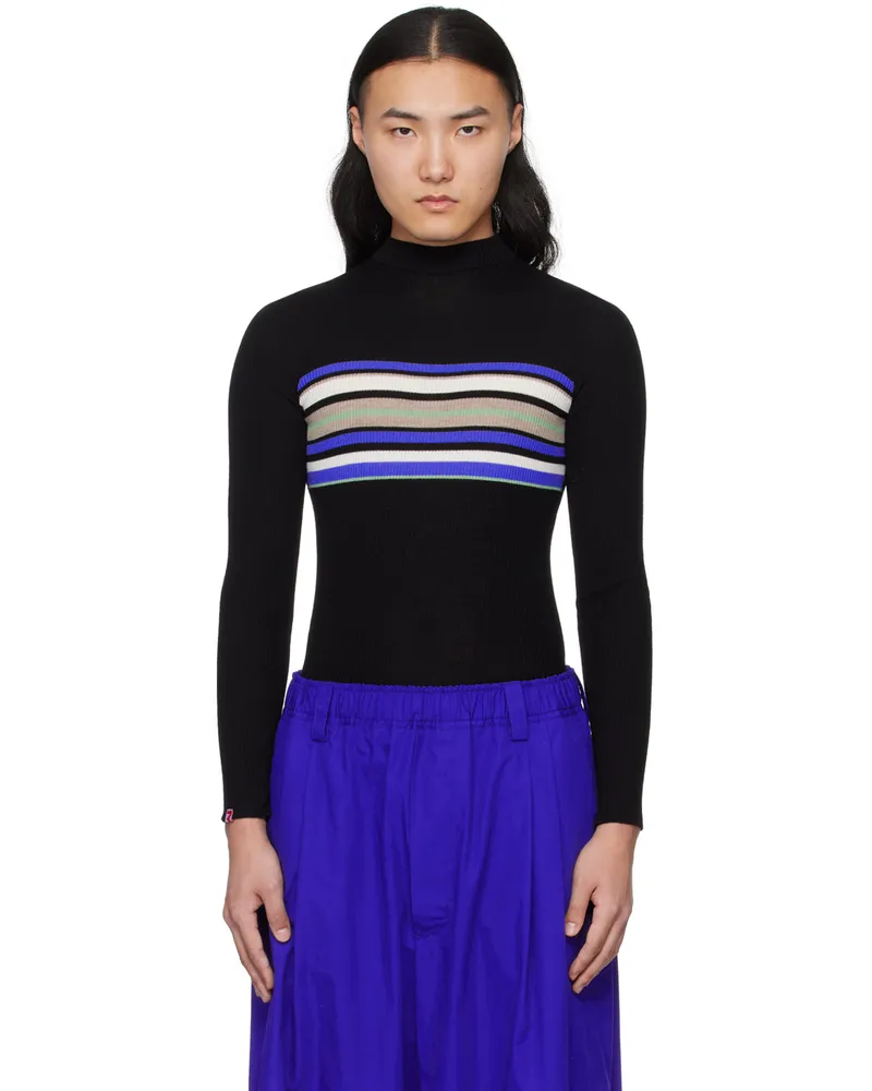 Meryll Rogge Black Striped Sweater Black