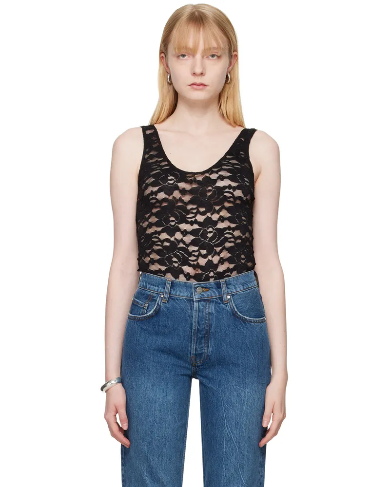 Anine Bing Black Alysha Bodysuit Black