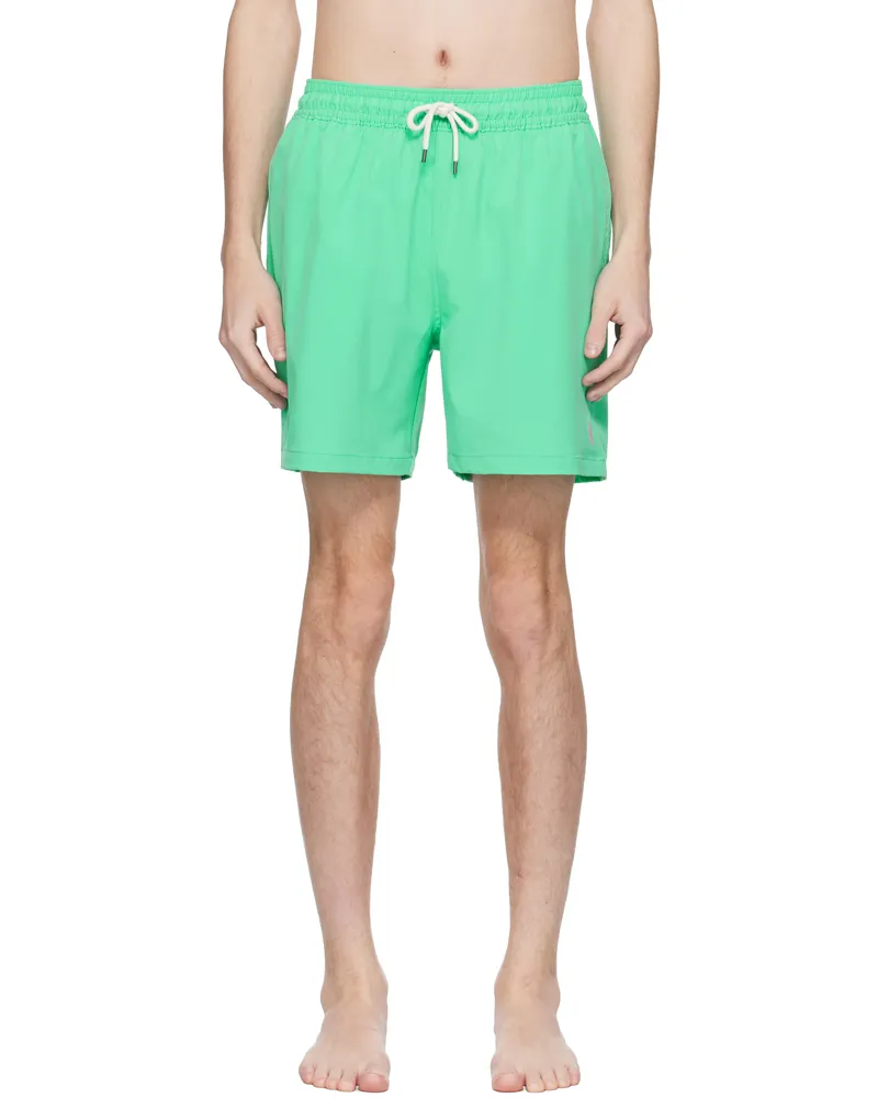 Ralph Lauren Green 5.75-Inch Traveler Classic Swim Shorts Sunset