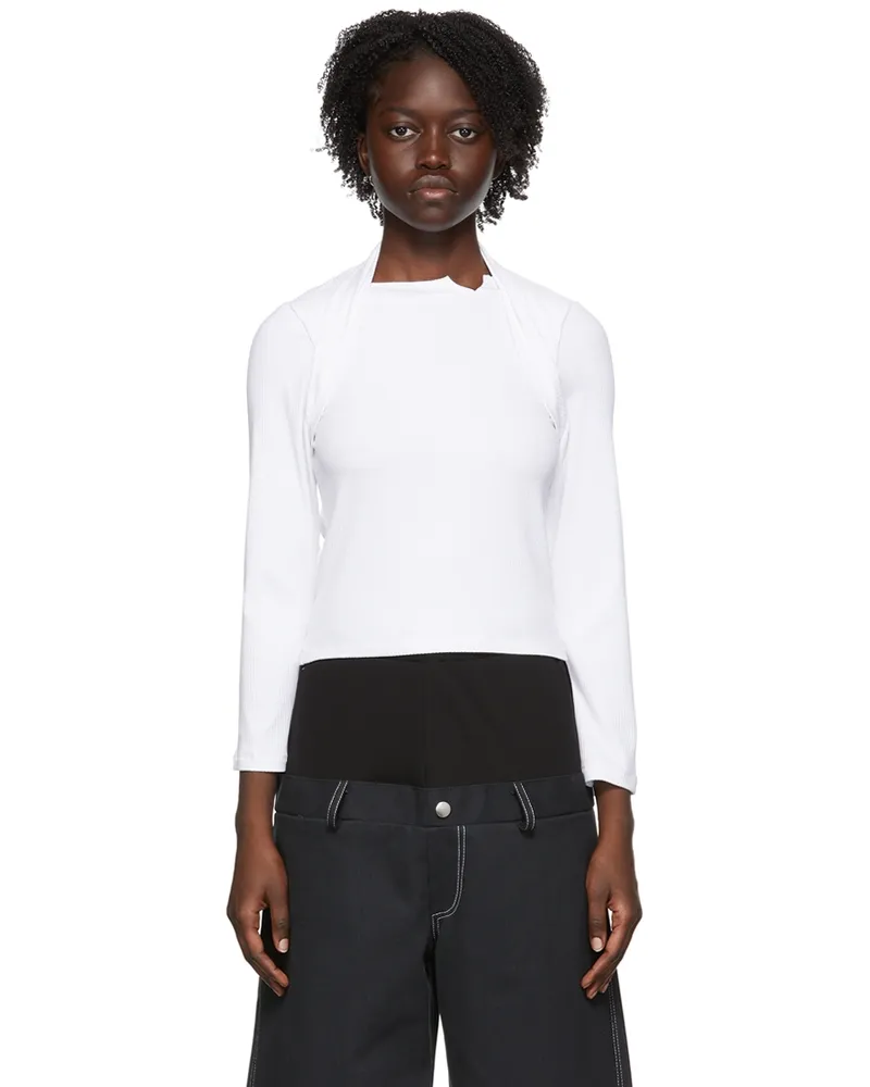 Spencer Badu White Viscose T-Shirt White
