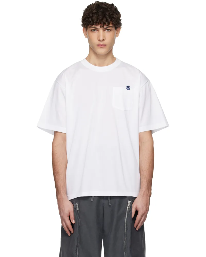 Sacai White 's' Cotton Jersey T-shirt 101