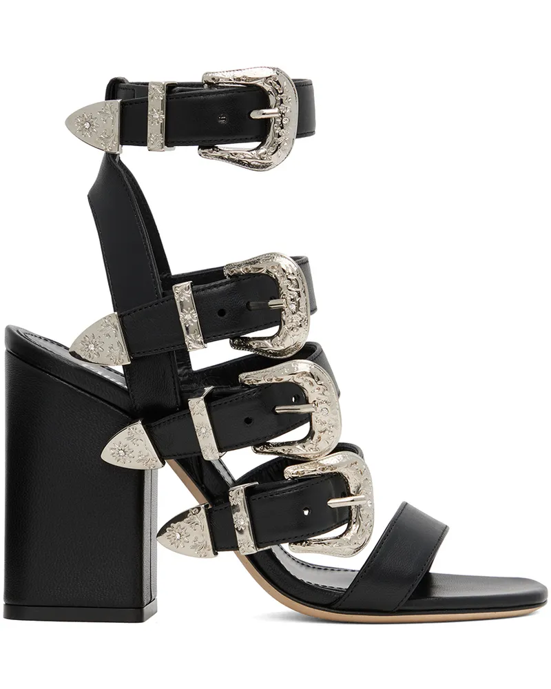 Paris Texas Black Tessa Heeled Sandals Black