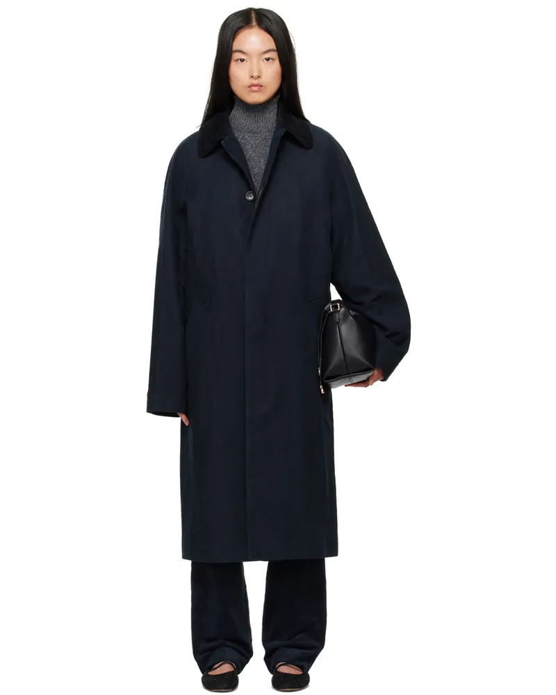 A.P.C. Navy Gaspard Coat Iak