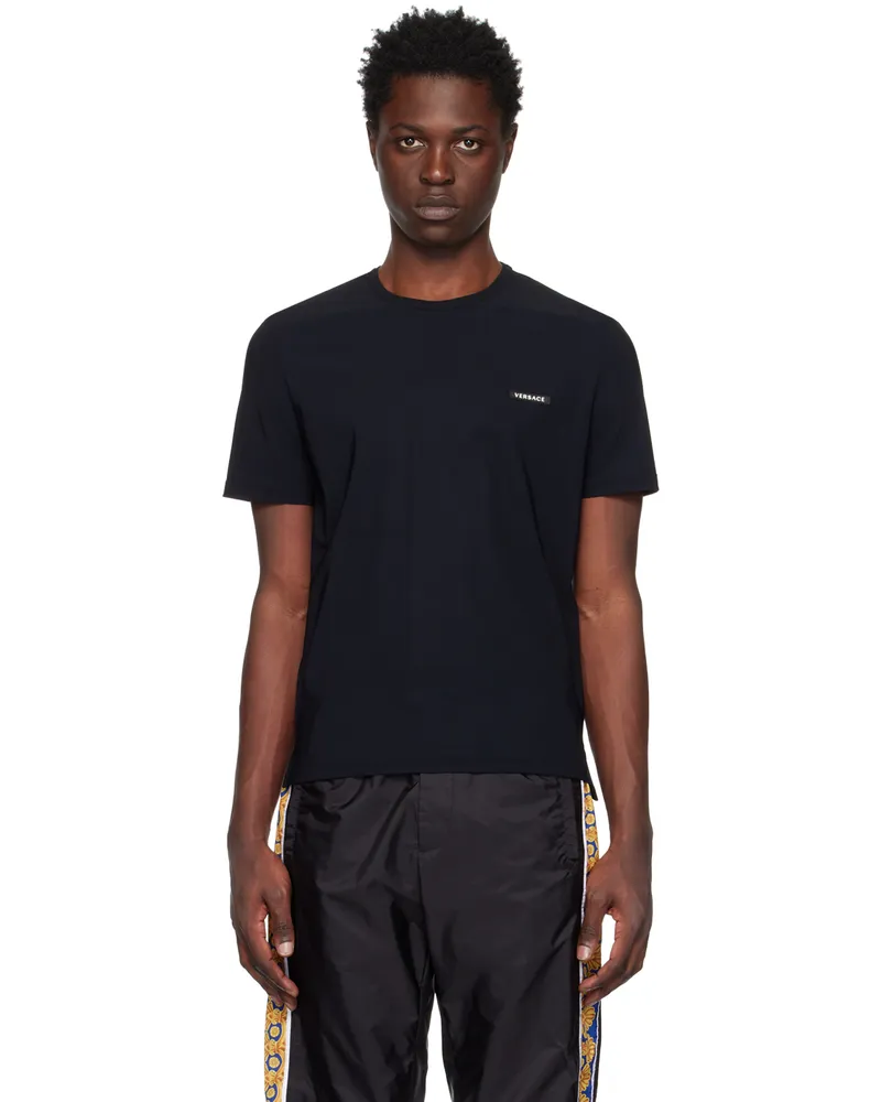 Versace Black Patch T-Shirt 1b000