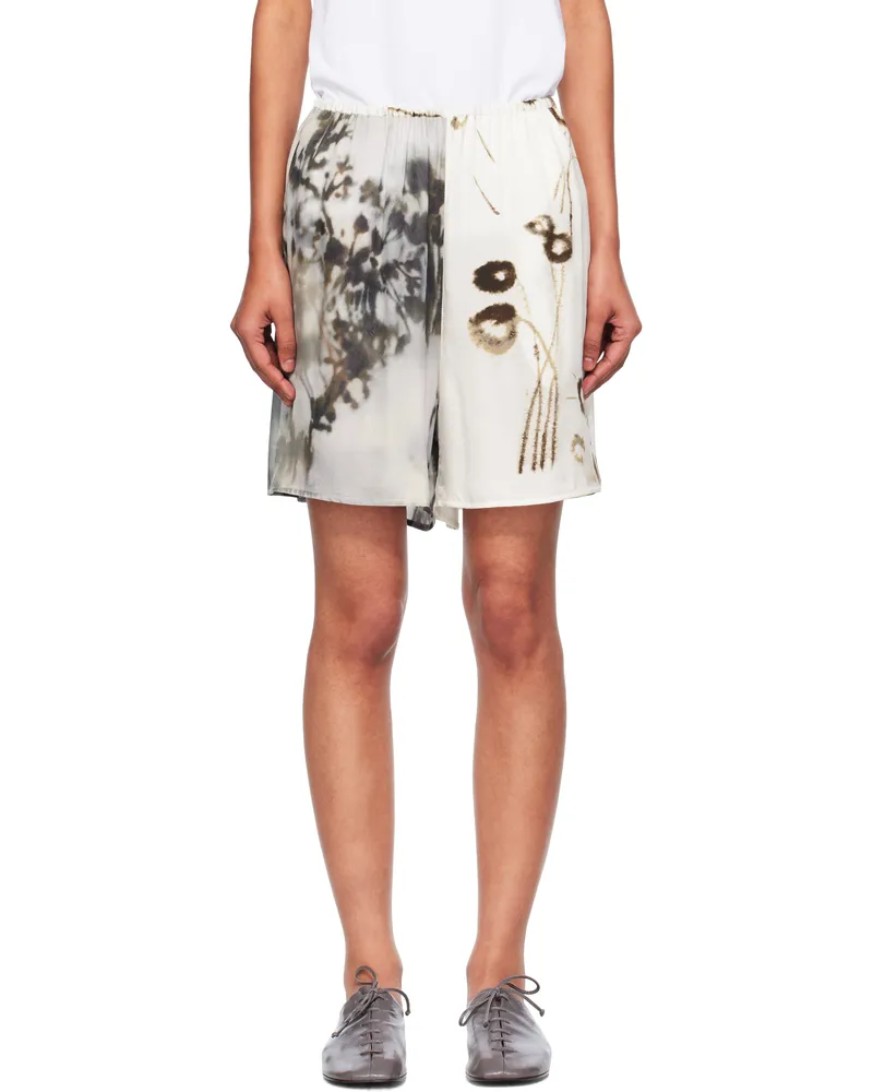 CORDERA White Printed Shorts Floral