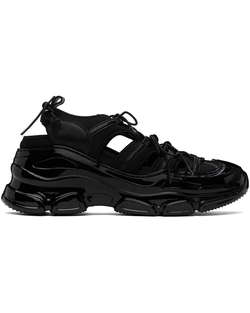 Simone Rocha Black Classic Tracker Trainer Sneakers Black