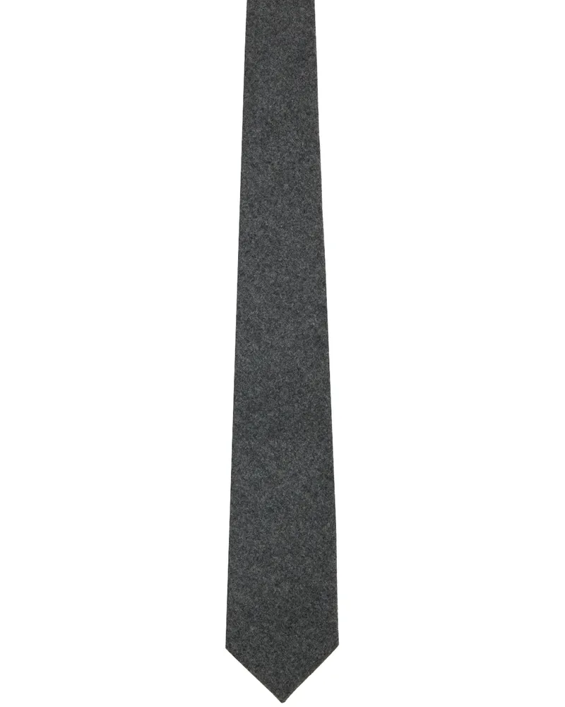 Bottega Veneta Gray Light Wool Flannel Tie 1962