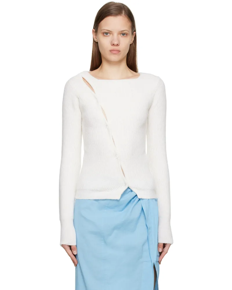 Jacquemus Off-White Le Papier 'La Maille Pau' Cardigan 110