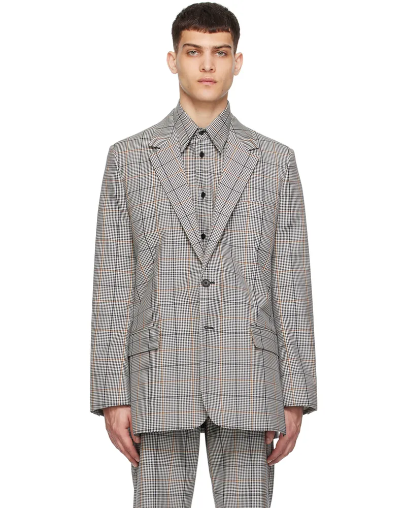Marni Gray Check Blazer Chb99
