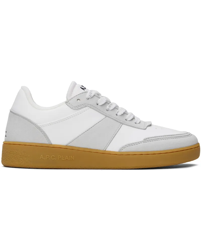 A.P.C. White & Gray Plain Sneakers Caf