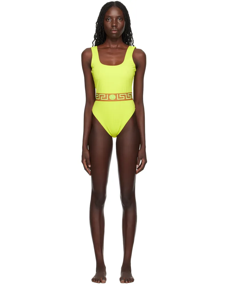 Versace Yellow Greca Swimsuit 2y810