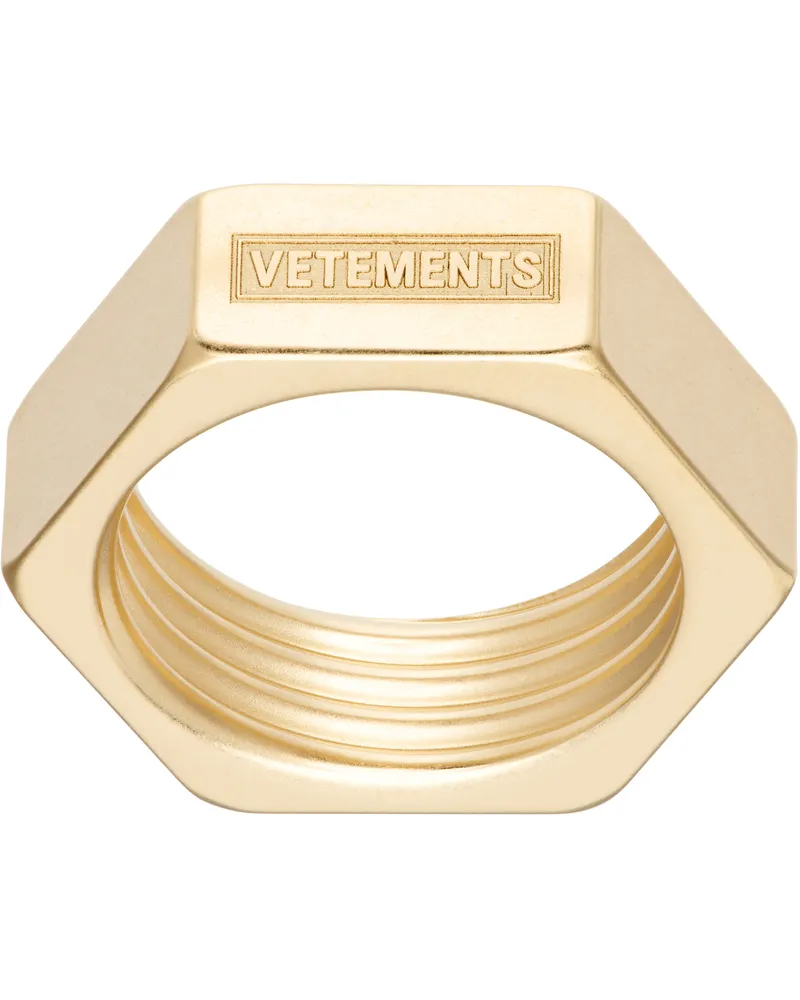 VETEMENTS Screwnut Ring Gold