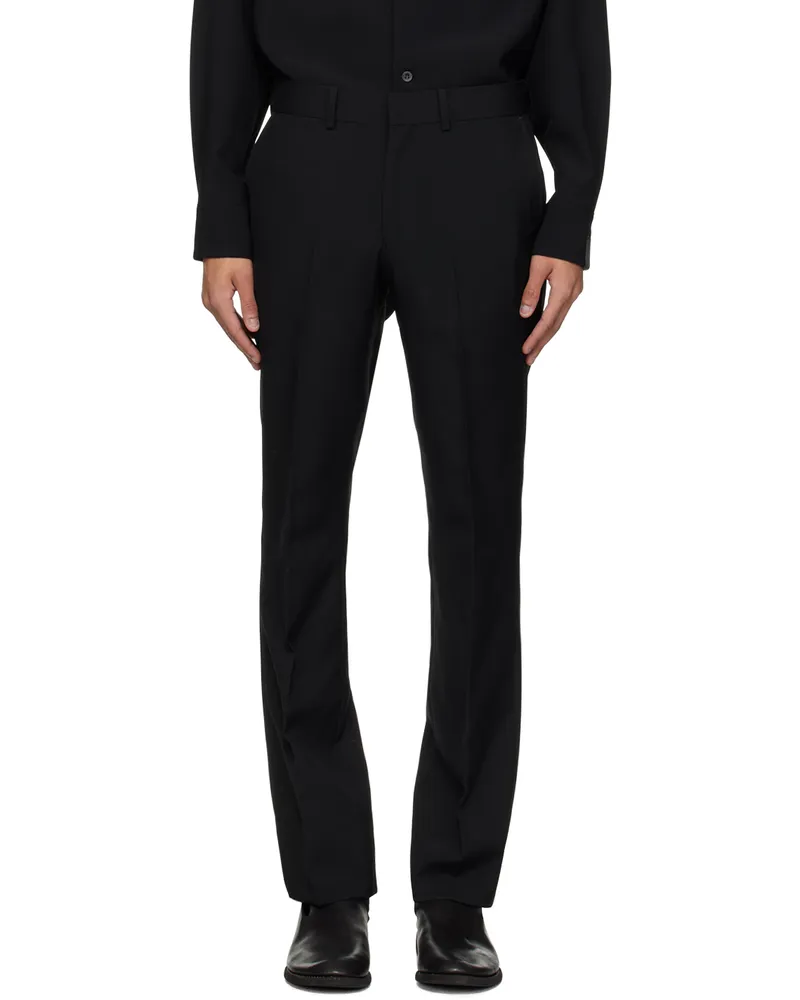 N.HOOLYWOOD Black Slim-Fit Trousers Black