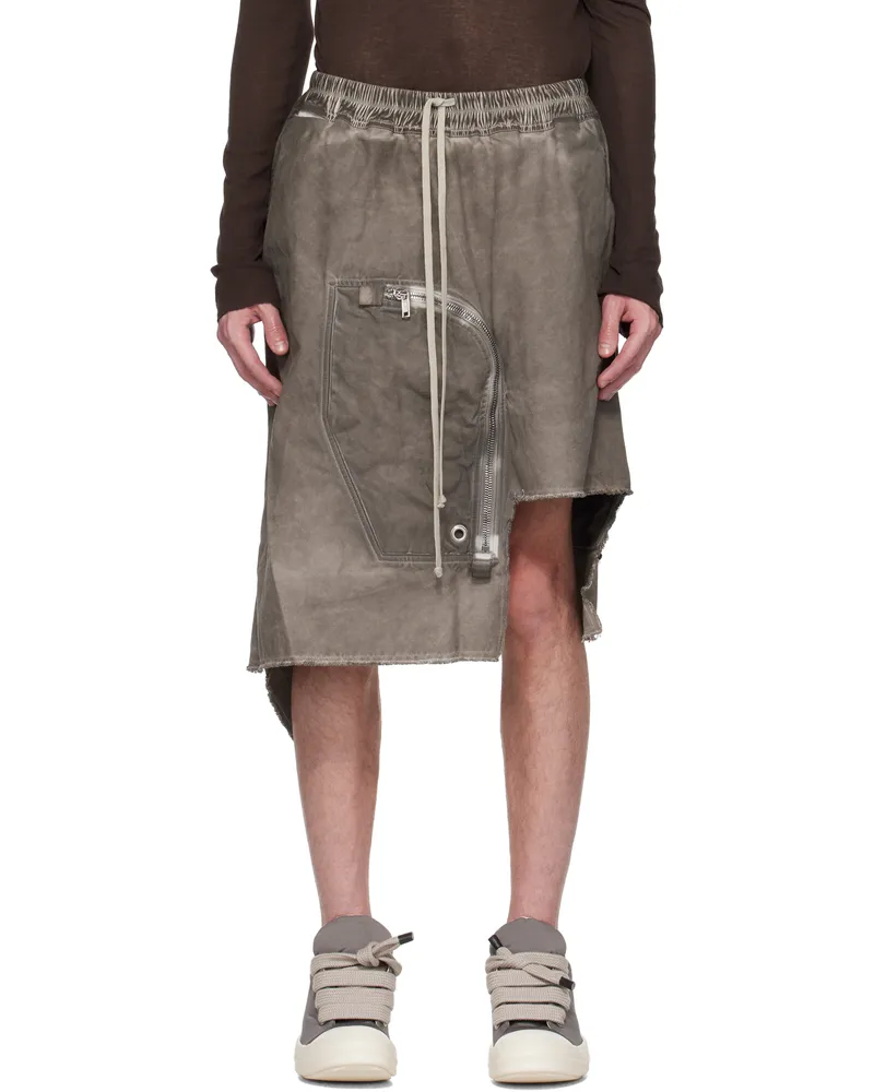 DRKSHDW by Rick Owens Gray Hollywood Dracca Skirt 34