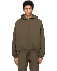 Fear of God Brown Full Zip Hoodie Olive