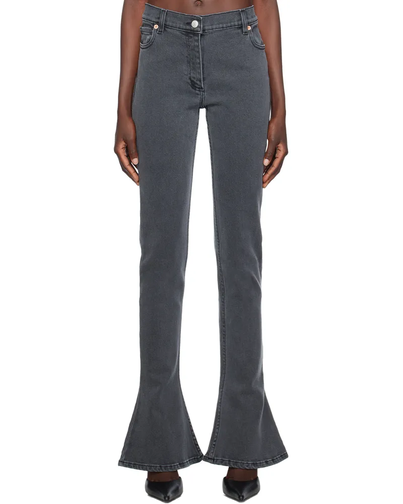 Magda Butrym Gray Flare Jeans Grey