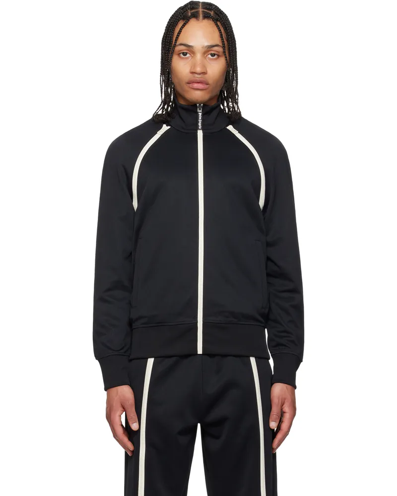 Palm Angels Black Zip Sleeves Track Jacket Black