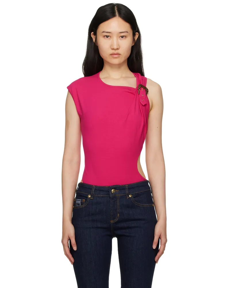Versace Jeans Pink Buckle Bodysuit E401