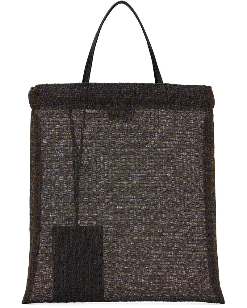 The Row Navy Barn Mini Tote Blus