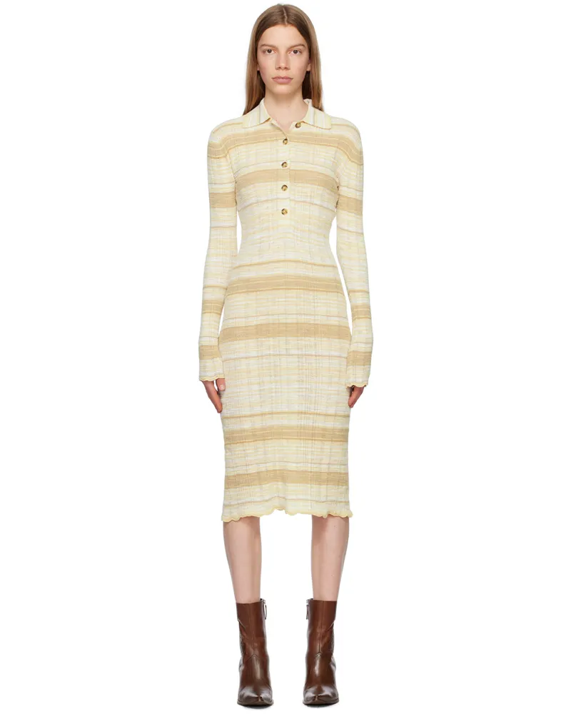 Acne Studios SSENSE Exclusive Beige Midi Dress Off