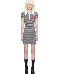 Charles Jeffrey Loverboy Black & White Wednesday Minidress Black