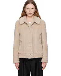 Max Mara Taupe Teddino Jacket Beige