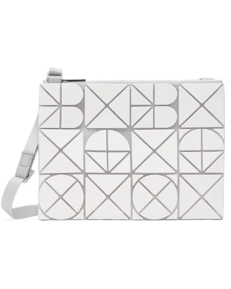 Issey Miyake White Font Crossbody Bag 06-matte