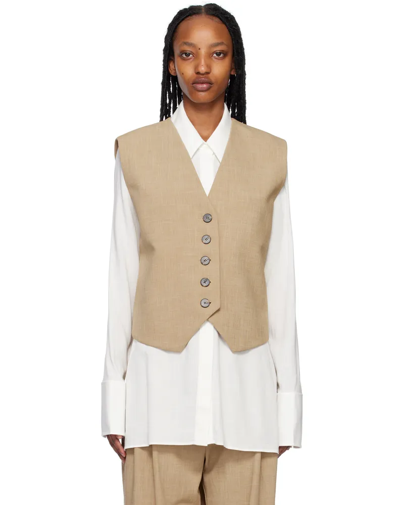 camilla and marc Tan Fernando Vest Flax
