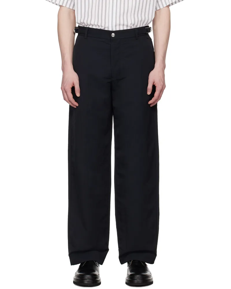 Jacquemus Black Les Sculptures 'Le pantalon Jean' Trousers Black
