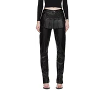 Black Renn Faux-Leather Miniskirt